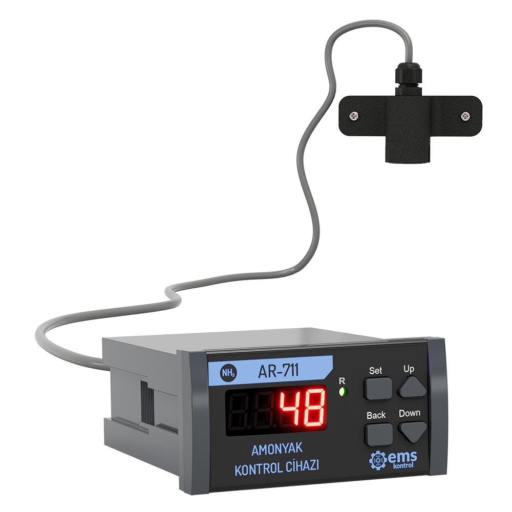 EMS AR-711 Controlador de Amoniaco (NH₃) de Panel para Tableros Frigoríficos