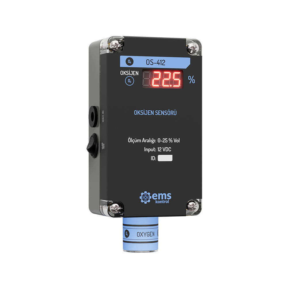 EMS OS-412 Monitor Portátil de Deficiencia de Oxígeno (O₂)